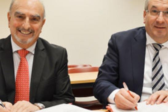 Monsieur Di Santo, Président de l'IFAPME et Monsieur Jeholet, Ministre wallon de la Formation
