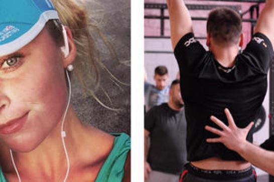 Alanis L et Mike R en train de faire du sport