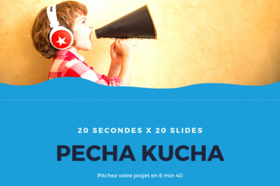 Visuel présentant la formation continue Pecha Kucha