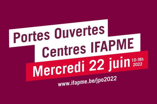 Visuel présentant la date de la Journée Portes Ouvertes de l'IFAPME