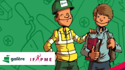 Visuel présentant le partenariat entre Galère et l'IFAPME