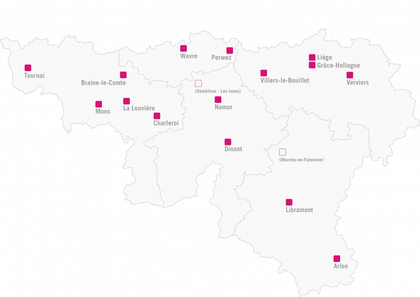 Carte des différents Services IFAPME